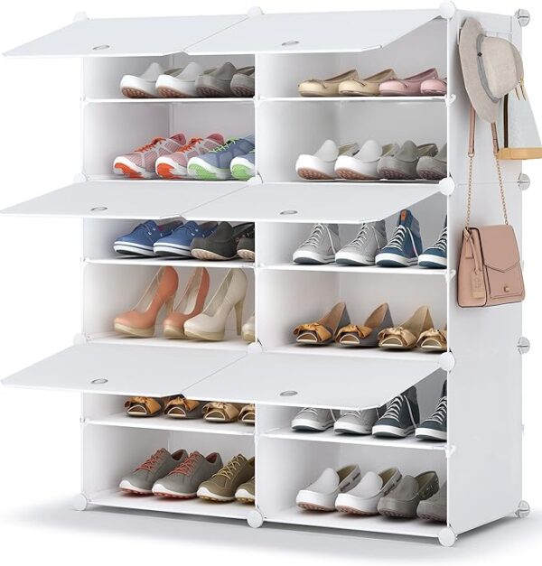 HOMIDEC Shoe Rack, 6 Tier Shoe Storage Cabinet 24 Pair