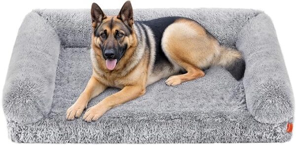 Feandrea Dog Bed, Orthopaedic Dog Sofa Bed for Large Dogs