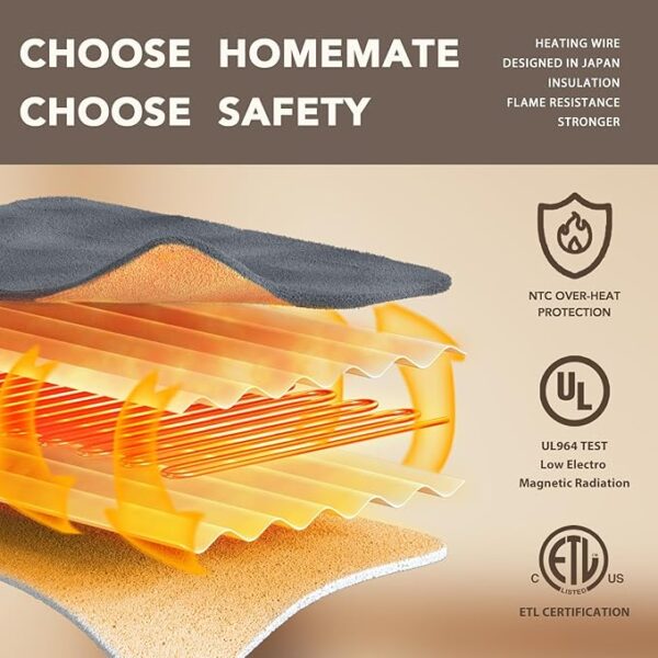 Homemate Heated Blanket Electric Throw - Image 2