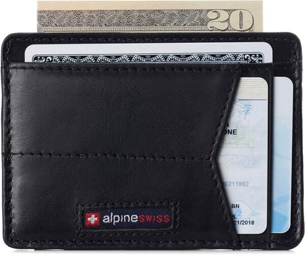 Alpine Swiss Oliver Mens RFID Blocking Minimalist Front Pocket