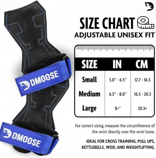 DMoose Fitness Weight Lifting Grips - Anti Slip Neoprene Padded Gym - Image 5