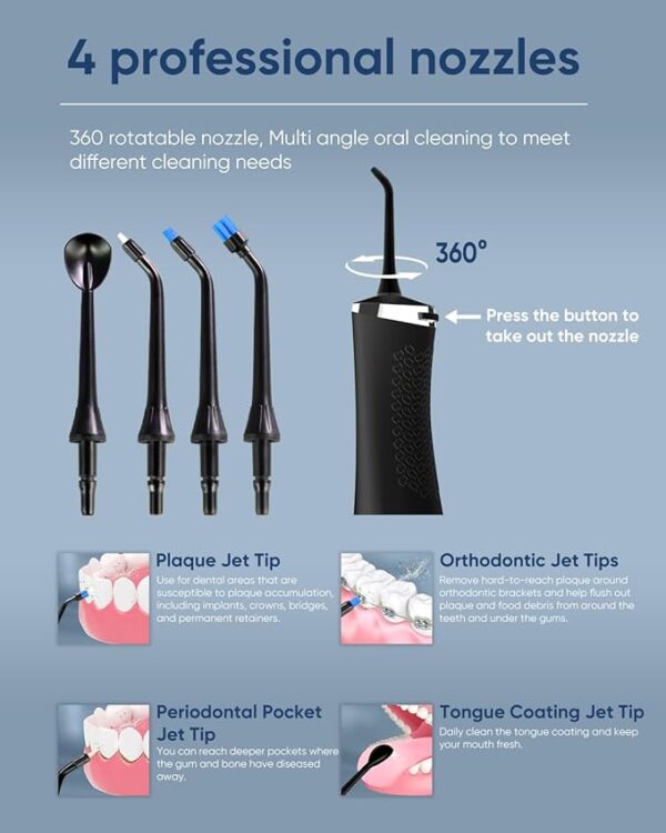 MySmile LP211 Cordless Advanced Water Flossers for Teeth - Image 2