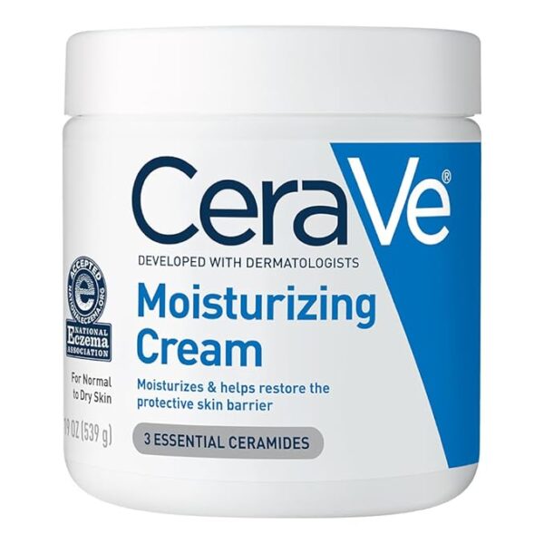 CeraVe Moisturizing Cream, Body and Face Moisturizer for Dry Skin,