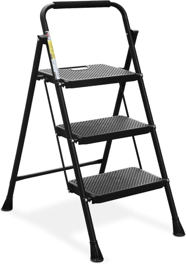 HBTower Step Ladder, Folding Step Stool with Wide Anti