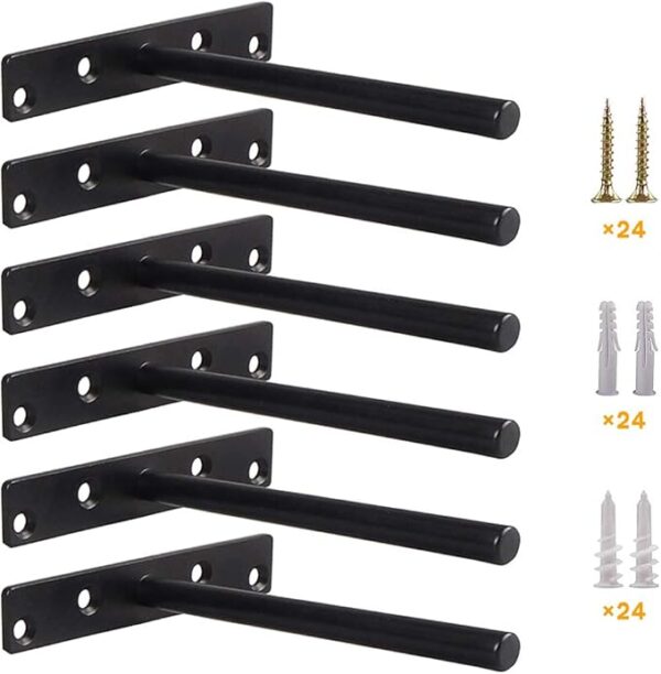 Heavy Duty Floating Shelf Bracket (Set of 6)