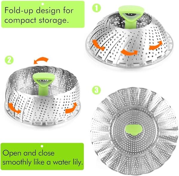 Consevisen Vegetable Steamer Basket for Cooking Food, - Image 3