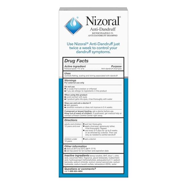 Nizoral Anti-Dandruff Shampoo with 1% Ketoconazole, - Image 3