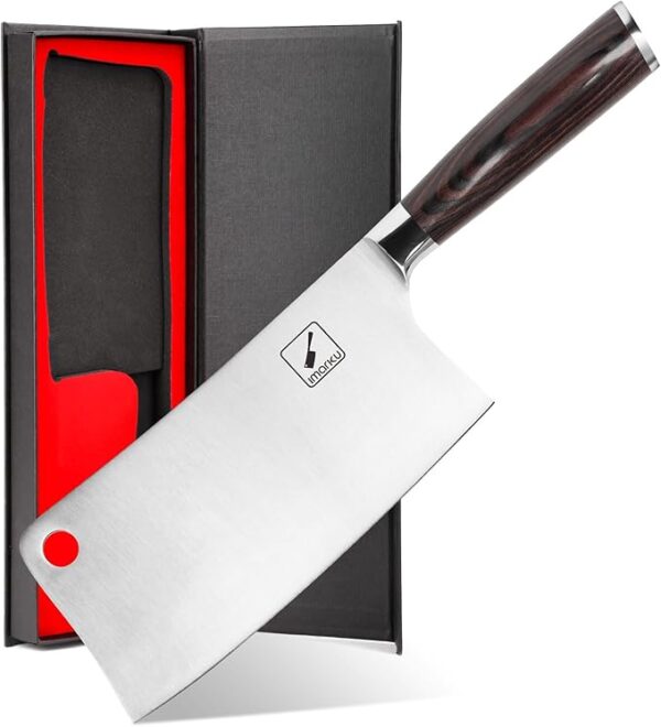 imarku Cleaver Knife 7 Inch Meat Cleaver - SUS440A Japan High Carbon