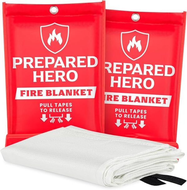 Prepared Hero Emergency Fire Blanket - 2 Pack