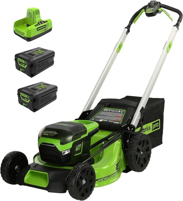 Greenworks 60V 21” Cordless (Self-Propelled) Lawn Mower (LED Lights