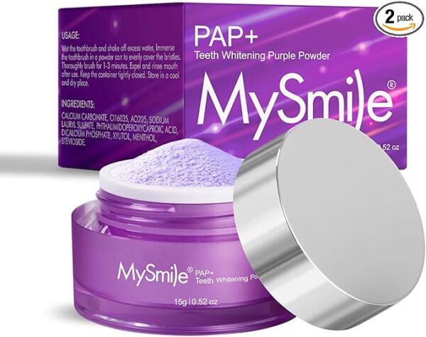 MySmile Pap Natural Mint Non-Sensitive Teeth Whitening Powder Cavity