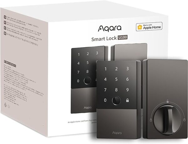 Aqara Smart Lock U100, Fingerprint Keyless Entry Door Lock with Apple Home Key,