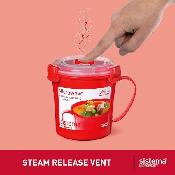 Sistema Microwave Soup Mugs | 656 ml | Microwave Food - Image 3