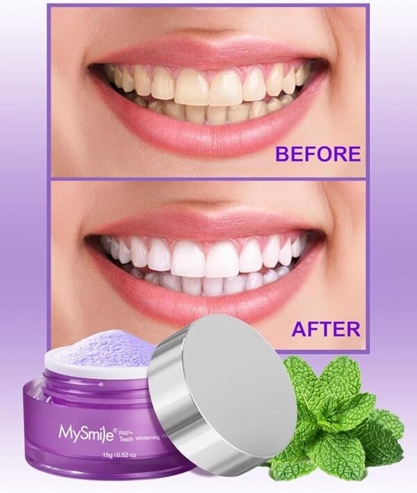 MySmile Pap Natural Mint Non-Sensitive Teeth Whitening Powder Cavity - Image 3