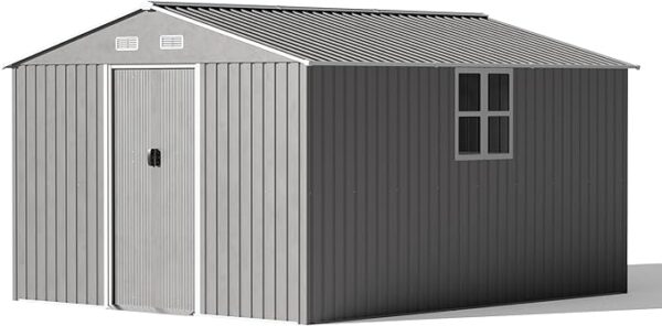 Gotland 12FT x 10FT Metal Storage Shed for Outdoor with Design of Lockable Slide