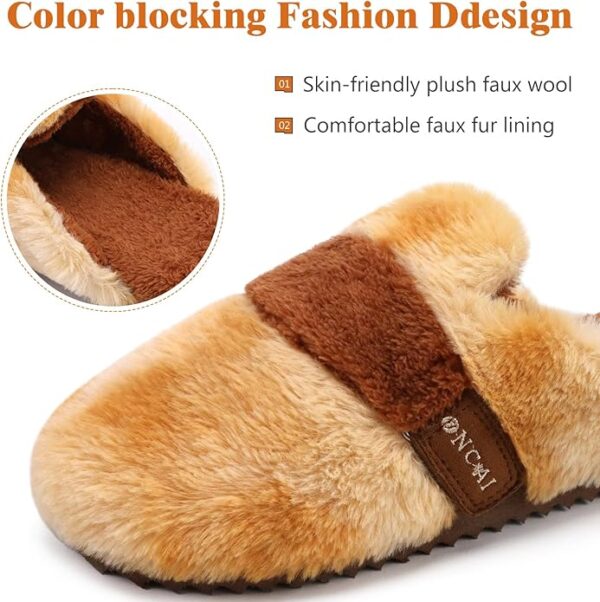 ONCAI Women's Slippers, Plush Faux Fur Soft Cushion Comfortable - Image 3