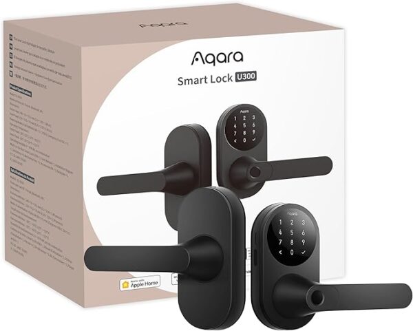 Aqara Smart Lock U300, Fingerprint Keyless Entry Door Lock with Handle,