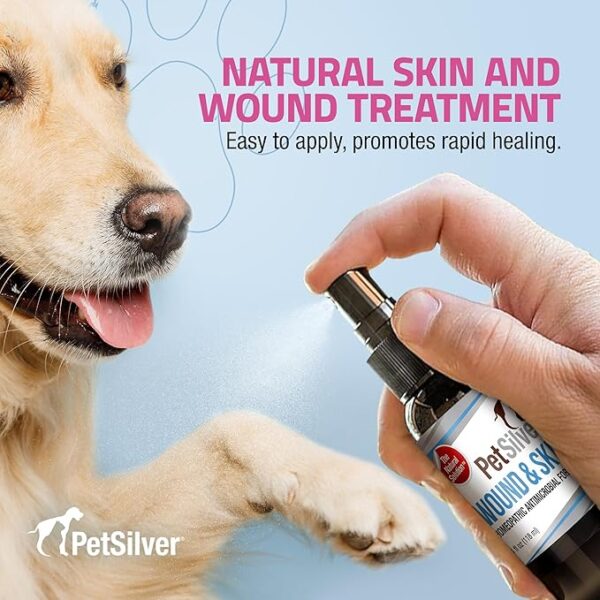 PetSilver Wound & Skin Spray - Dog Wound Spray, Hot Spot, - Image 2