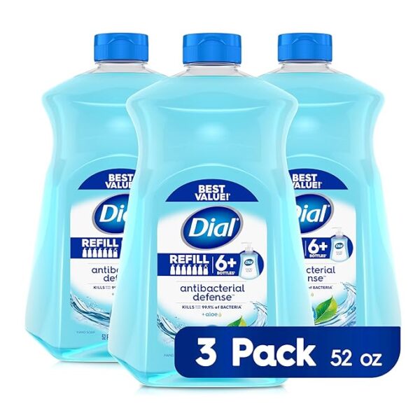 Dial Antibacterial Liquid Hand Soap Refill, Spring Water,