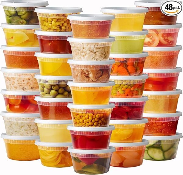 Pantry Value [12 oz. - 48 Count Plastic Food Storage Deli Containers