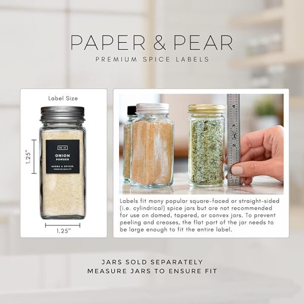 Modern Block-Black Spice Labels (no Jars) by Paper & Pear - Image 4