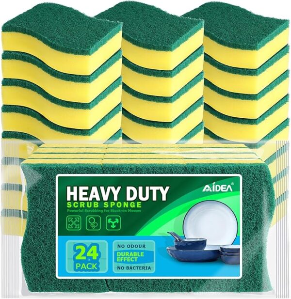 AIDEA Heavy Duty Scrub Sponge-24Count