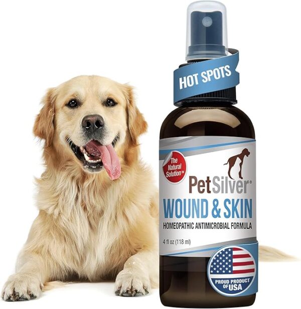 PetSilver Wound & Skin Spray - Dog Wound Spray, Hot Spot,