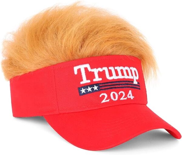 Trump 2024 Hat with Hair,Donald Trump Wig Hat