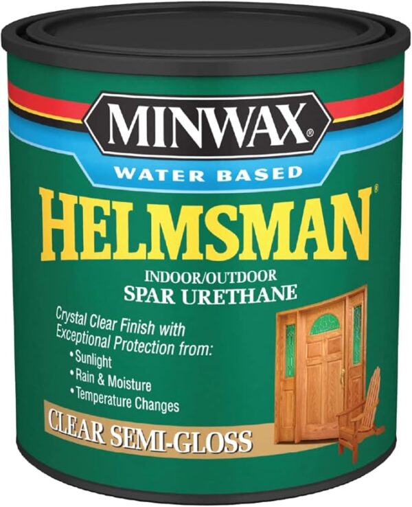 Minwax Water Based Helmsman Spar Urethane, Quart, Semi-Gloss