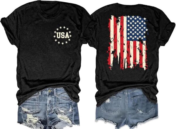 American Flag Shirt Women: Patriotic Shirt